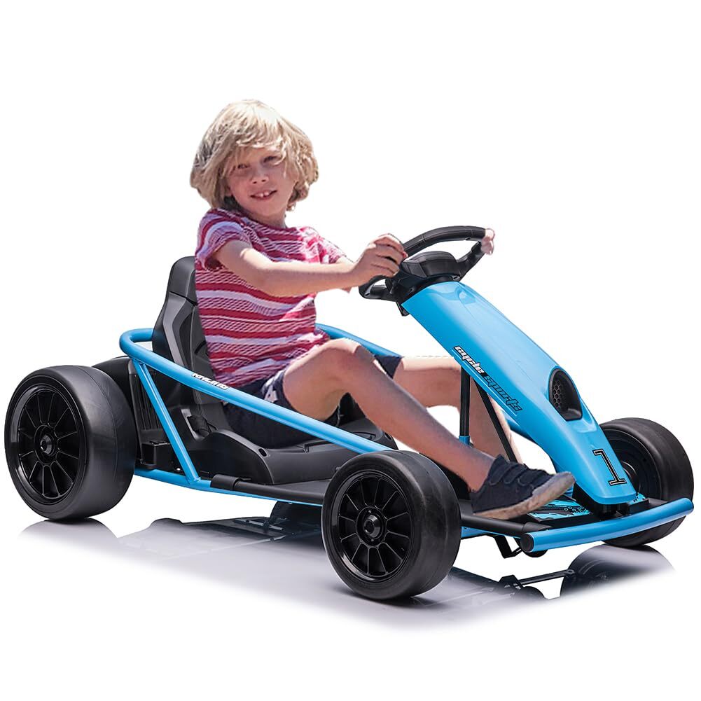 24V Electric Ride-On Go-Kart for Kids High-Speed Drifting Car Toy
