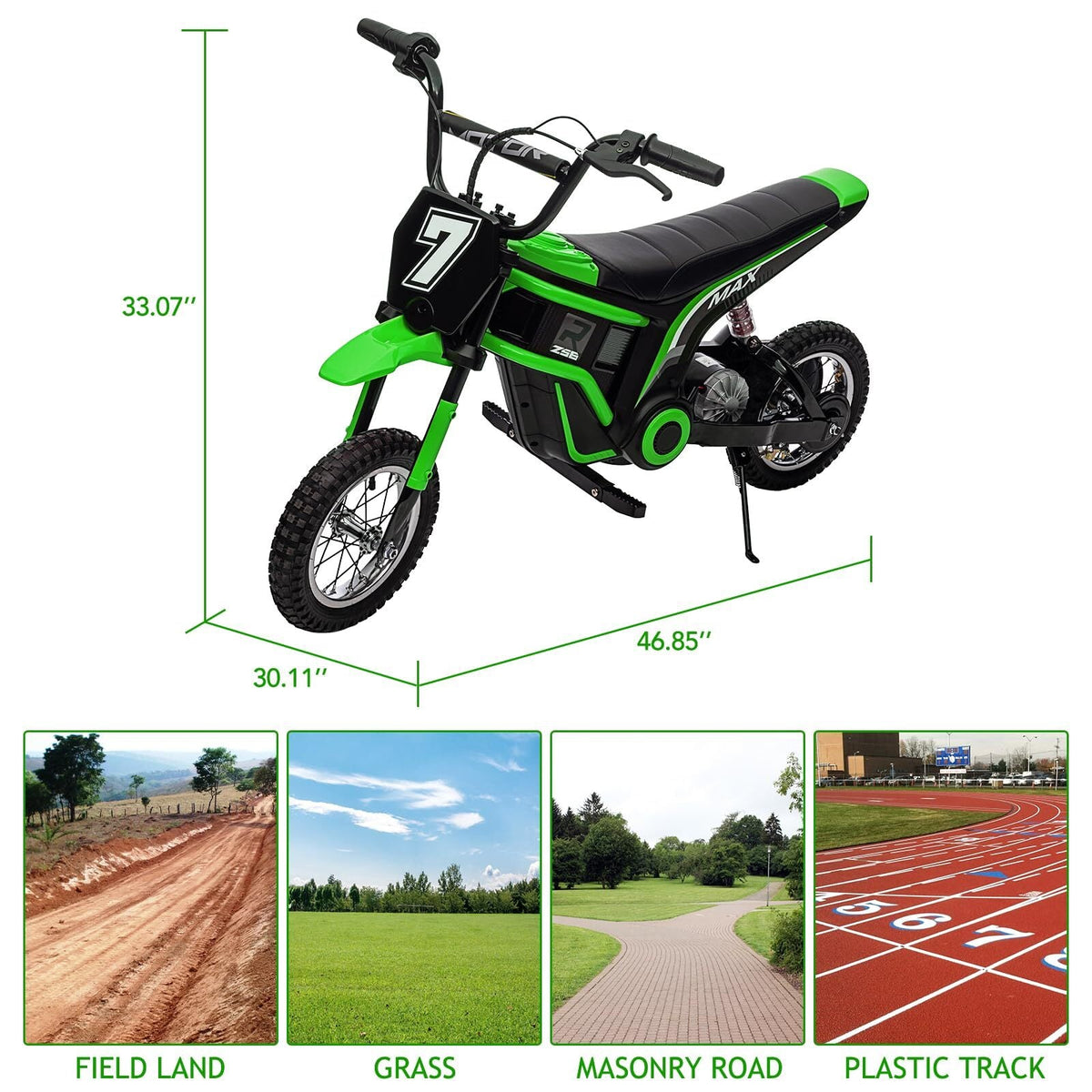 24V Electric Ride-On Kids Dirt Bike Motocross Motorcycle