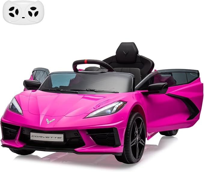 12V Battery-Powered Ride-On Sports Car for Kids Licensed Corvette Model