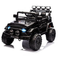12V Electric Ride-On Truck with Remote Control, 3 Speeds, LED Lights, Black