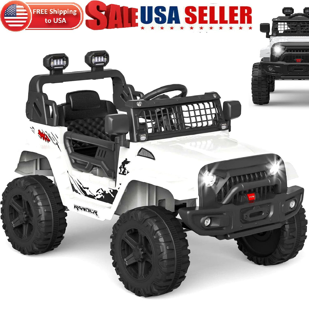 12V Electric Ride-On Truck Car for Kids with Remote Control and Music
