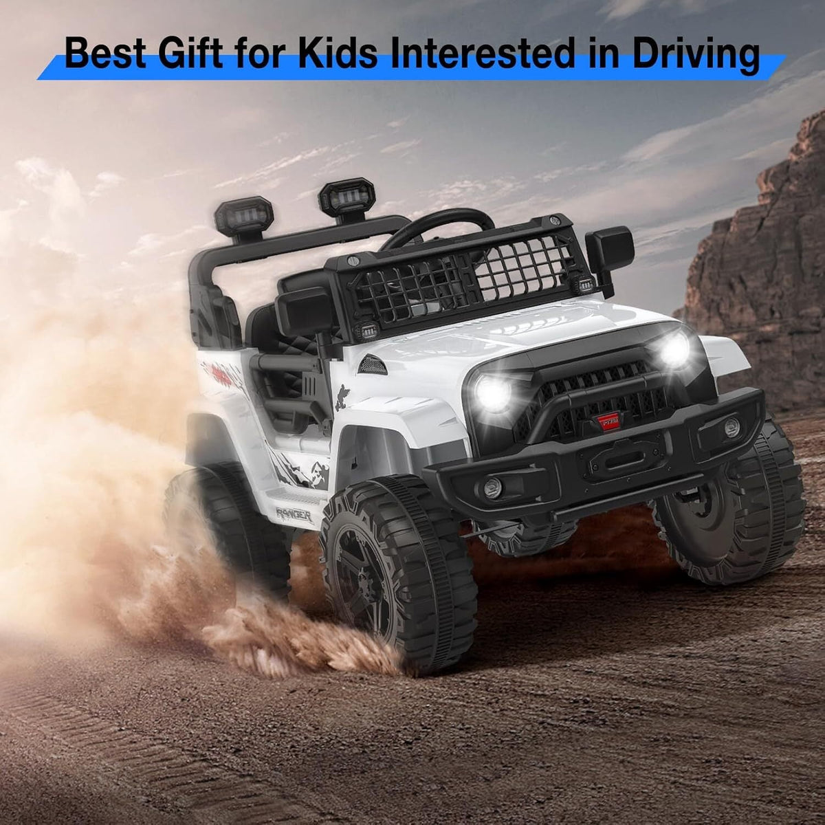 12V Electric Ride-On Truck Car for Kids with Remote Control and Music