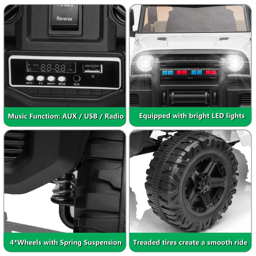 12V Kids Electric Ride-On Truck Car with Parental Remote Control