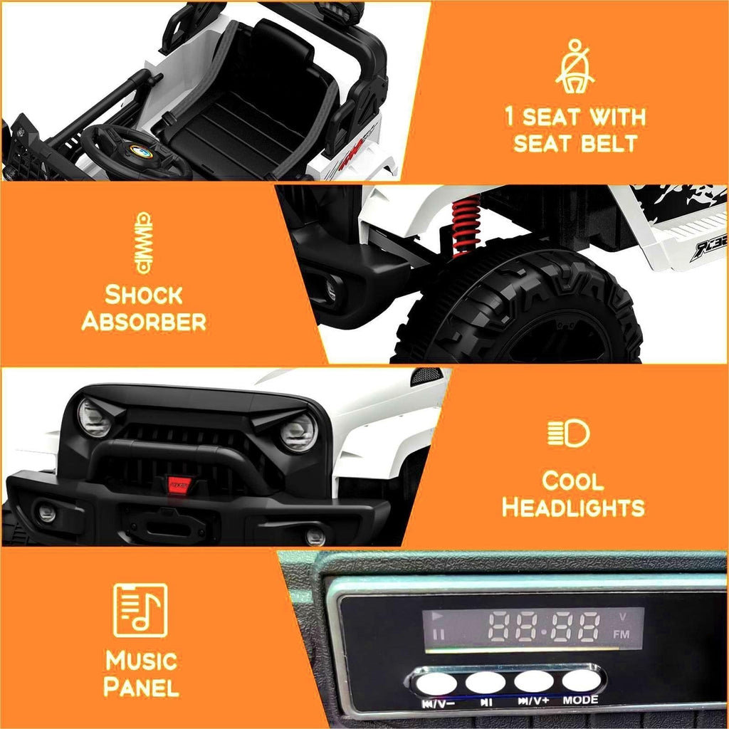 12V Kids Electric Ride-On Truck with Remote Control and Spring Suspension