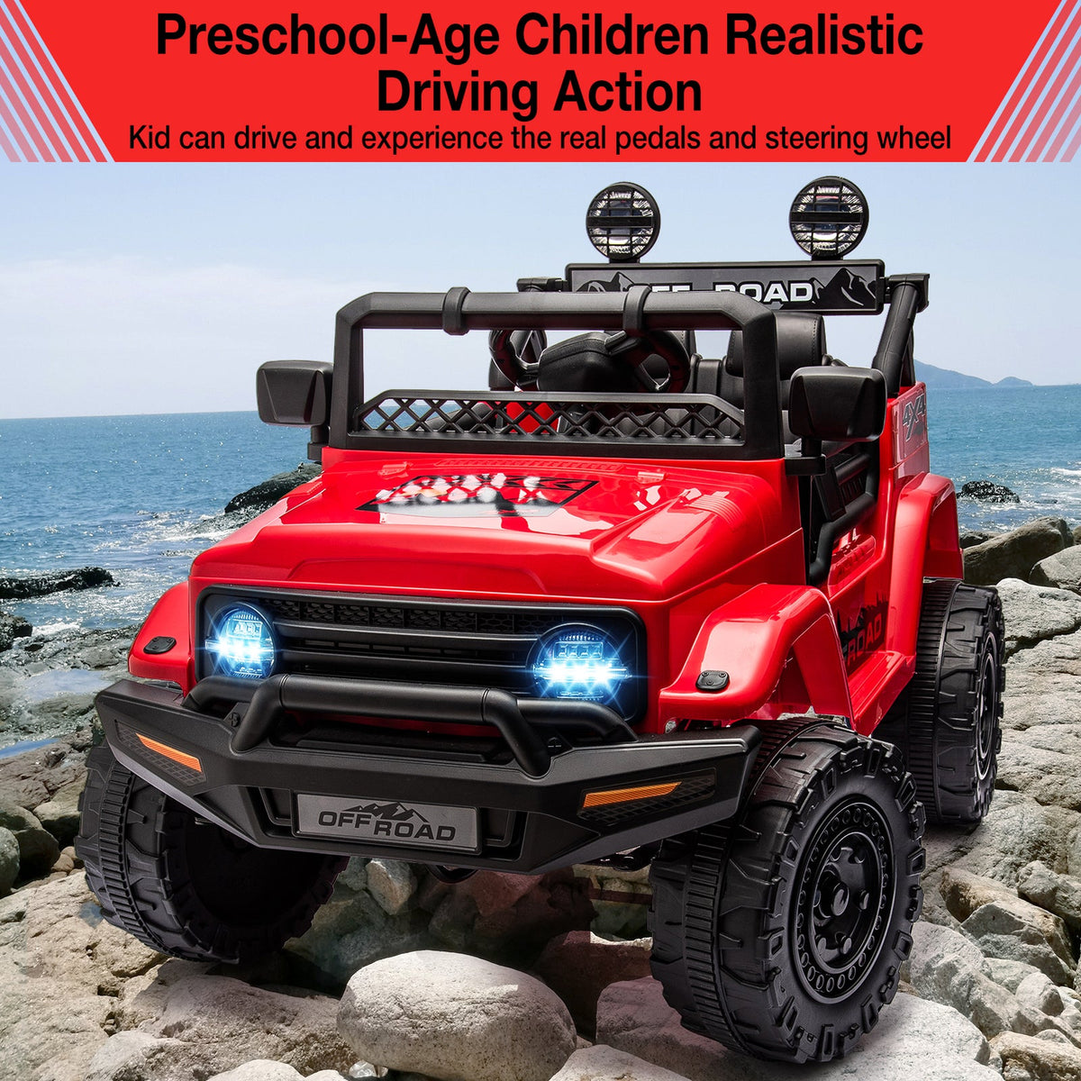 12V Electric Ride-On Truck Car with Parent Remote Control