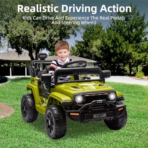 12V Ride-On Truck Car Toy with Parent Remote Control for Kids Ages 3-5