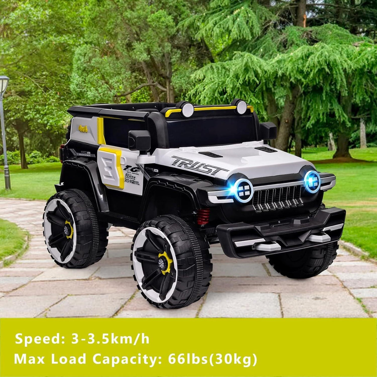 12V Electric Ride-On Truck Car for Kids Ages 3+ with 2.4G Remote Control
