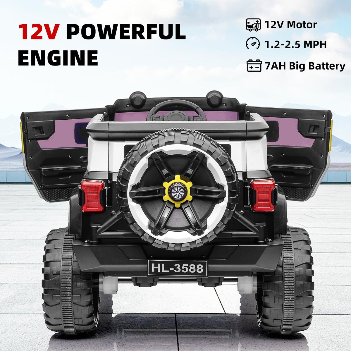 12V Electric Ride-On Truck Car for Kids Ages 3-8 with 7AH Battery