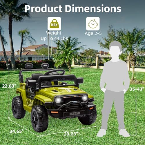 12V Battery-Powered Electric Ride-On Truck for Kids with Remote Control