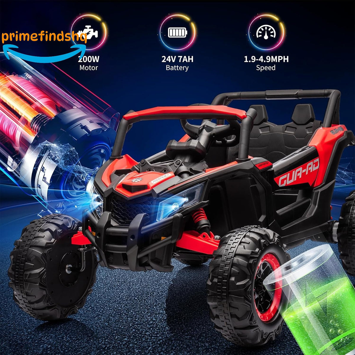 24V Battery-Powered Off-Road Ride-On UTV Car with 200W Motor and Remote Control