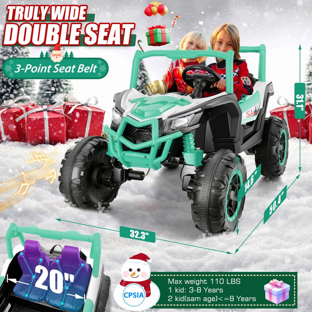 24V 4WD Off-Road Electric Ride-On UTV Car for Kids, 2-Seater with Remote Control and 4x200W Motors
