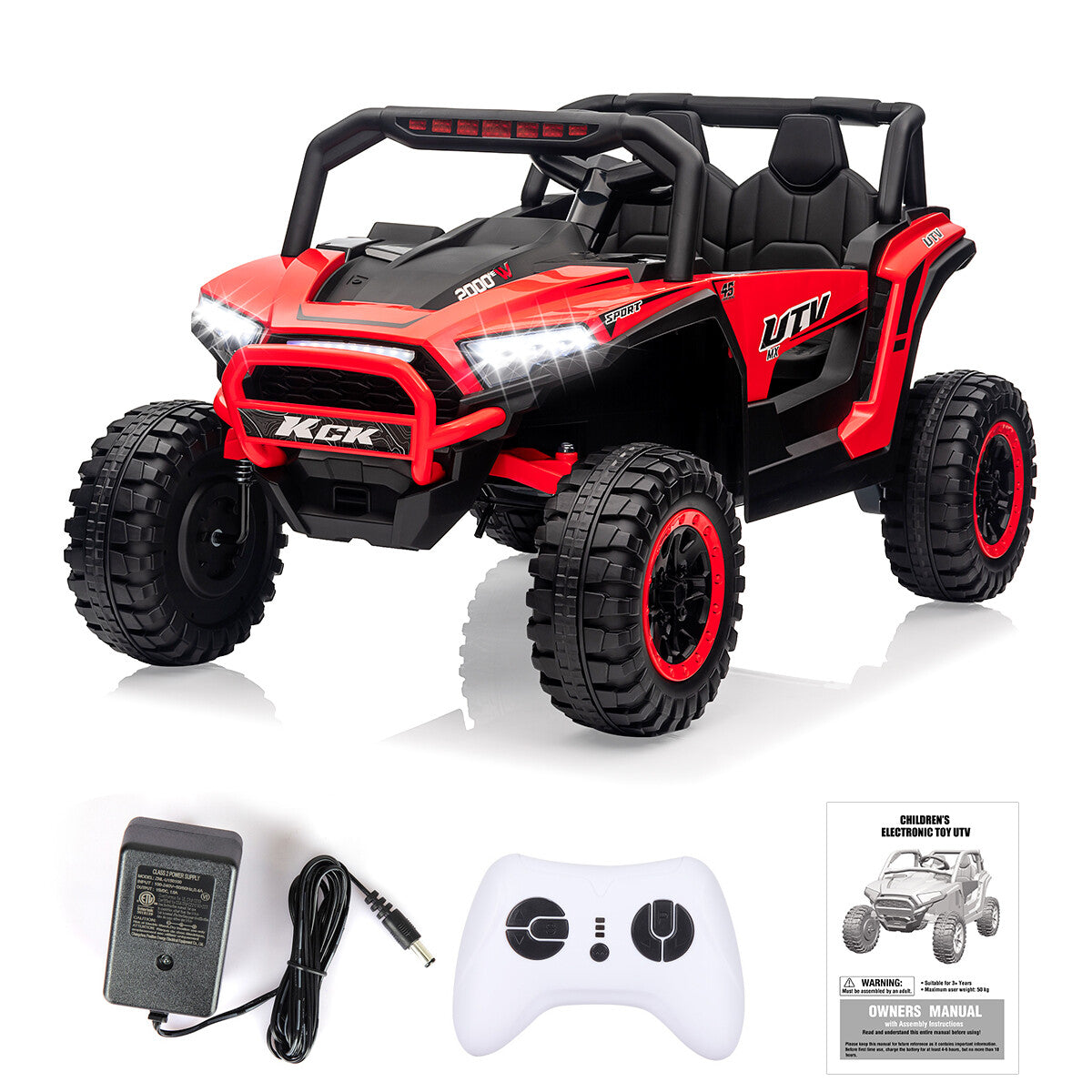 12V Battery-Powered Electric Off-Road UTV Ride-On Vehicle for Kids with Remote Control