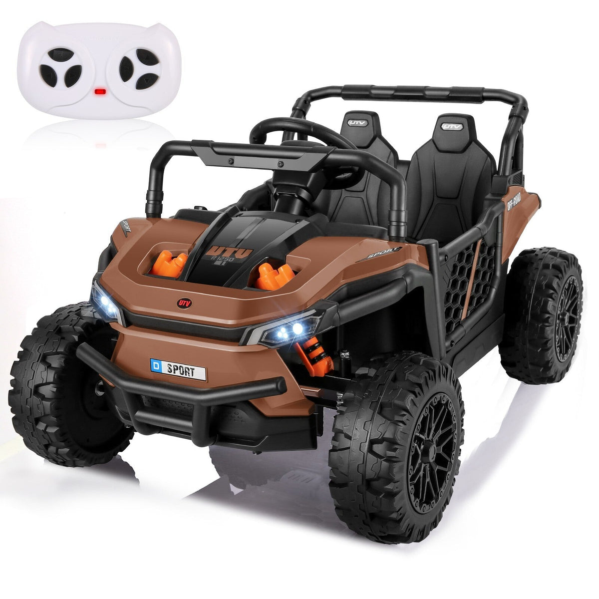 12V Battery-Powered Electric Off-Road UTV Ride-On Car for Kids with Remote Control