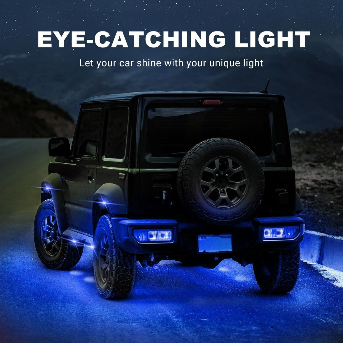 Rock Lights for Trucks Jeep UTV ATV Bright Underglow Exterior Wheel Lighting