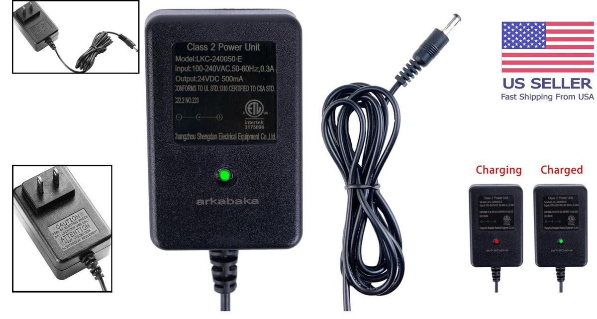 24V Lead Acid Battery Charger for Ride-On Toys with LED Status Indicator